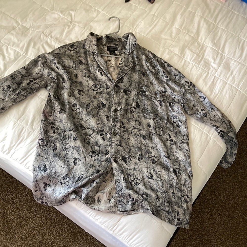 XL long sleeve cezani silk dress shirt